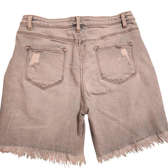 Kancan Light Blue Kurvy Ultra High Rise Jean Shorts Size 30 - Picture 2 of 4